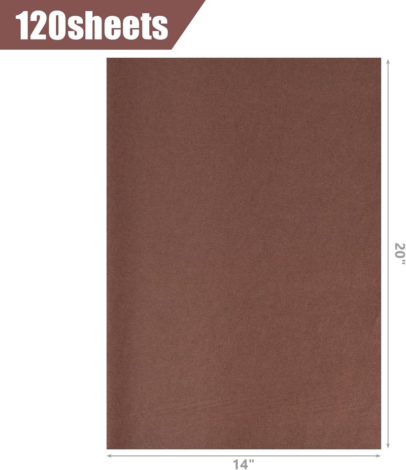 Koogel 120 Sheets Tissue Paper Bulk, 14x20 Inch Brown Gift Wrapping Paper for Wedding Decorations Birthday Party Supplies DIY Craft Projects Bulk Packaging - Image 2